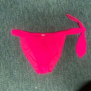 Victorias Secret Hot Pink Tanga Side Tie Bikini Bottom